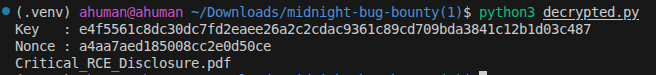 Decrypted PDF recovered